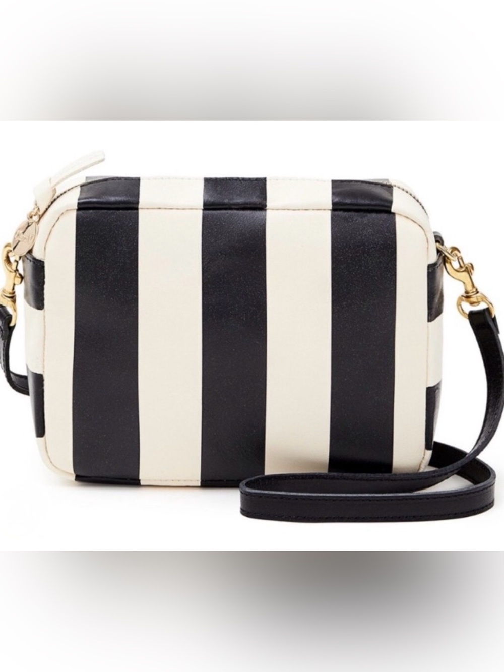 Clare V Midi Sac - Black & White Stripe - Women’s Purse/Bag